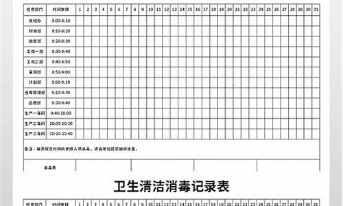 汽车消毒记录表格_汽车消毒记录表格模板